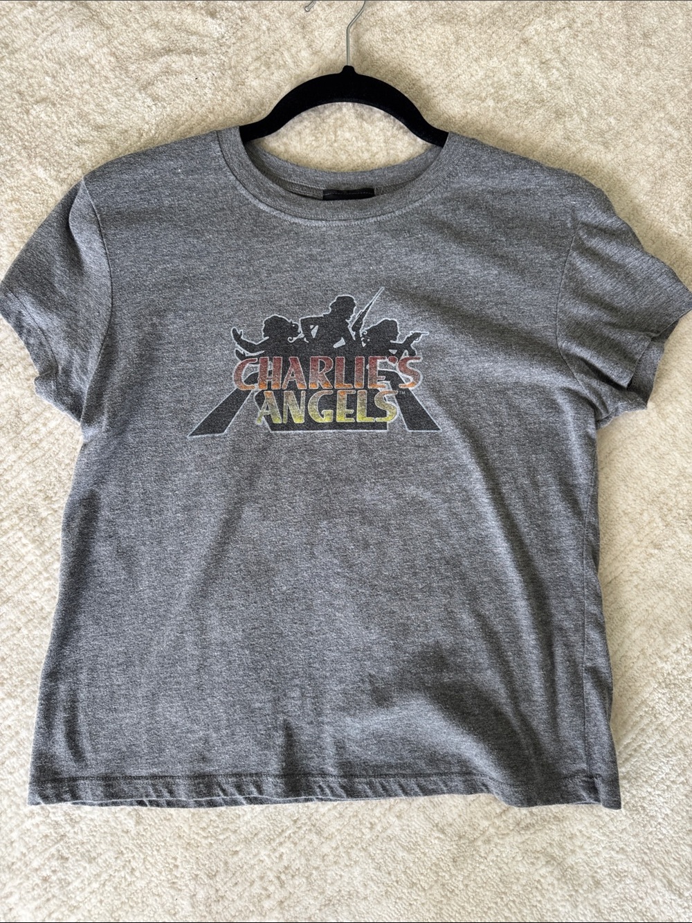 Vintage 2004 Charlie’s Angels Y2K Graphic Tee Gray Licensed Freeze T-Shirt